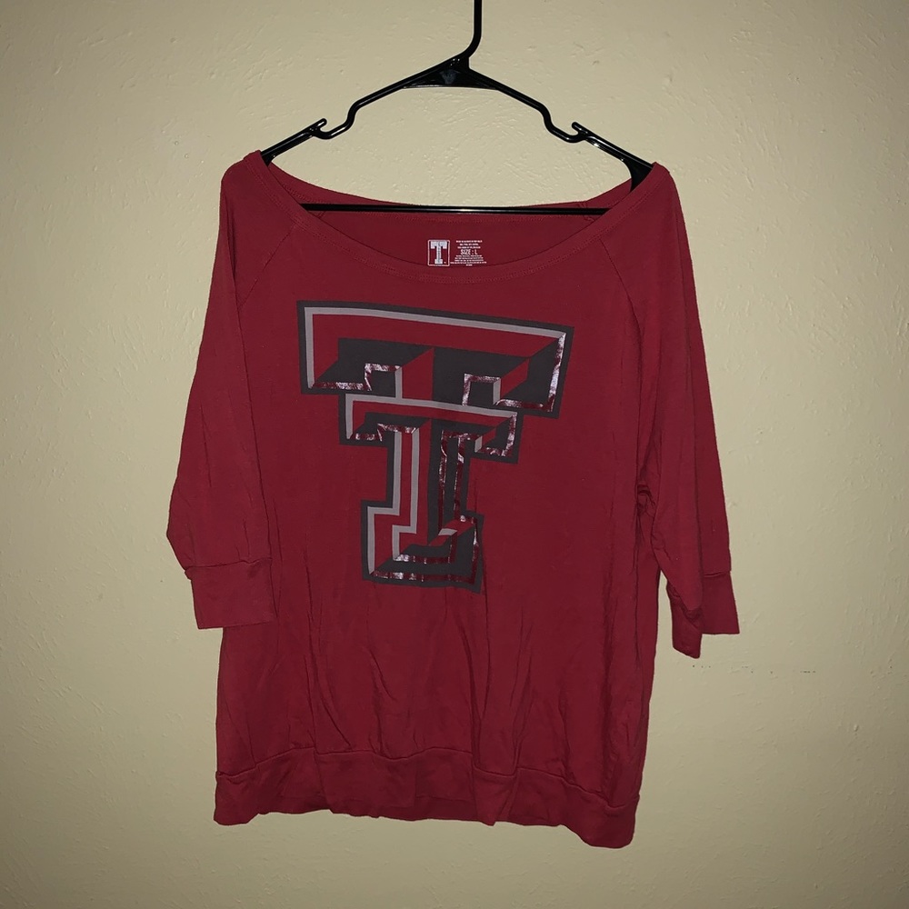 Texas Tech Off-The-Shoulder Quarter-Sleeve